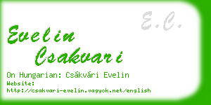 evelin csakvari business card